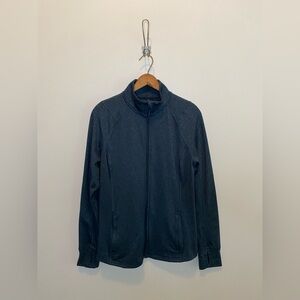 Old Navy Women's Dark Teal Full-Zip Athletic Jacket
